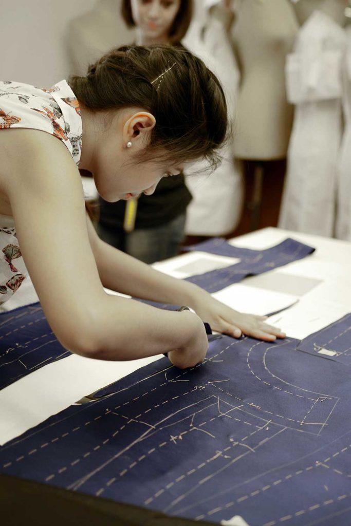 Haute couture pattern making course at the Koefia Academy in Rome