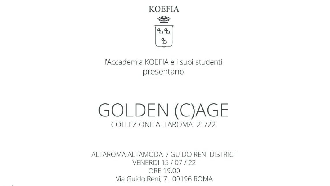 Collezione GOLDEN (C)AGE: Sfilata Koefia AltaRoma 2022